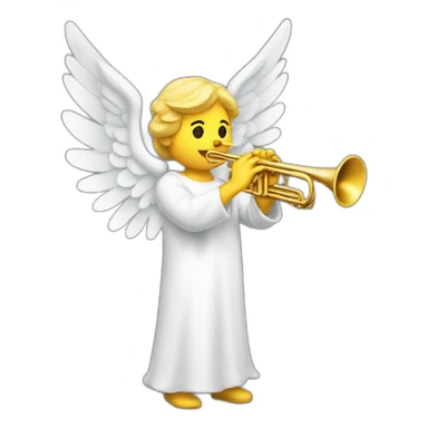 An angel playing the trumpet sticker