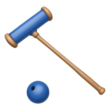 create a blue croquet mallet sticker