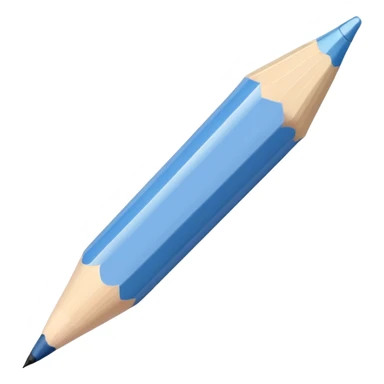 white colored pencil with a sharp tip sticker
