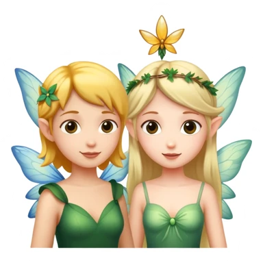 a person meeting a fairy sticker