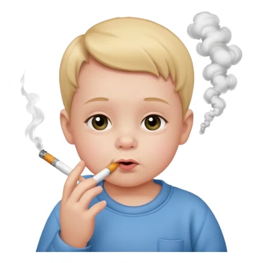 Young Baby smoking a cigarette sticker