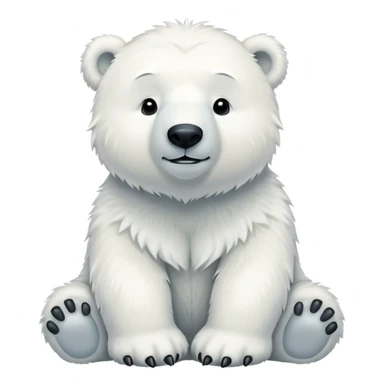 white polar bear from dolittle sticker