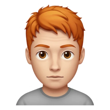 a ginger with brown eyes side eyeing  sticker