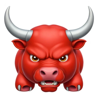 A dangerous bull symbol sticker