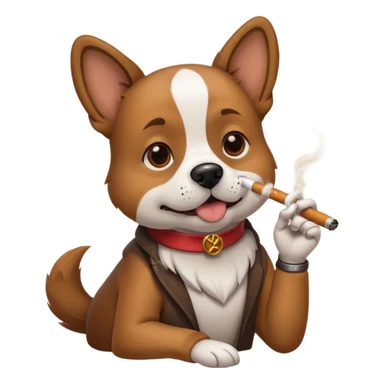 Cachorro fumando sticker
