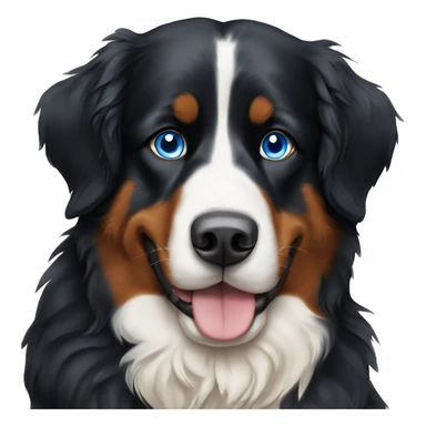 Bernese mountain dog with blue eyes sticker