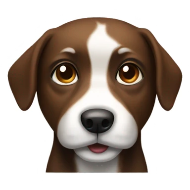 Brown white black Kokoni dog sticker