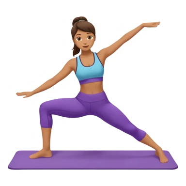 a woman doing pilates sticker