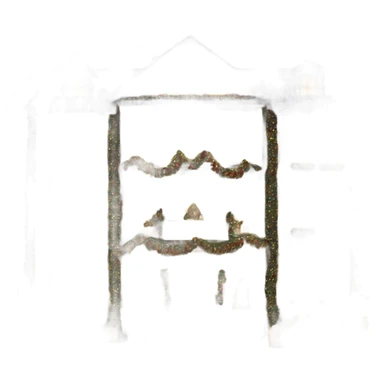 very large mansion decorated with fancy Christmas lights and lots of Fancy christmas decorations sticker