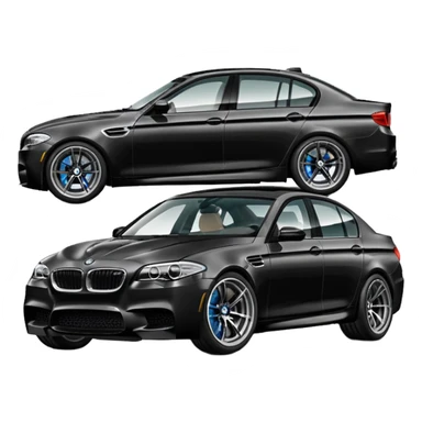 BMW F10 M5 black car, straightforward style sticker