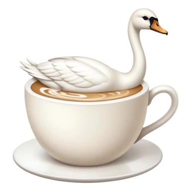Chai latte with swan sticker