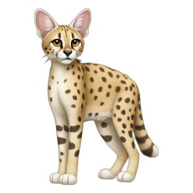 African Serval Cat Full Body sticker