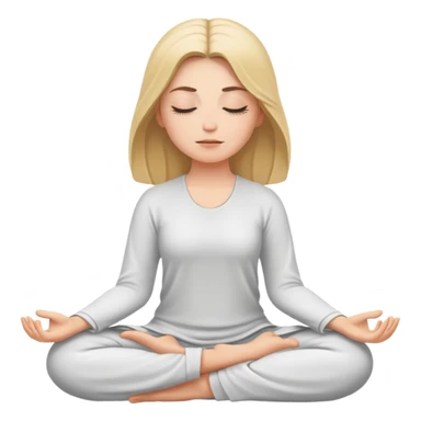 White girl  meditating sticker