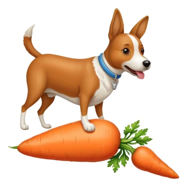 Carrot riding a dog  sticker