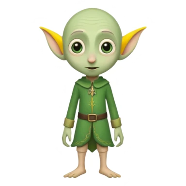 Dobby standing up without hair sticker