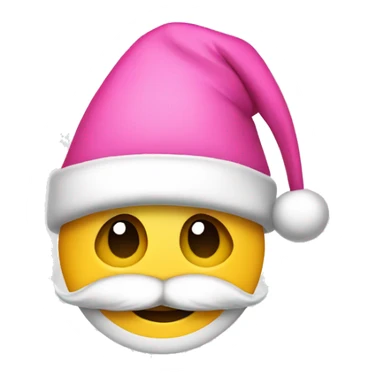Pink Santa hat sticker