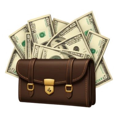 деньги в портфеле sticker