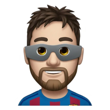 Messi wearing a blindfold  sticker