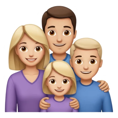 family with two parents and one child sticker