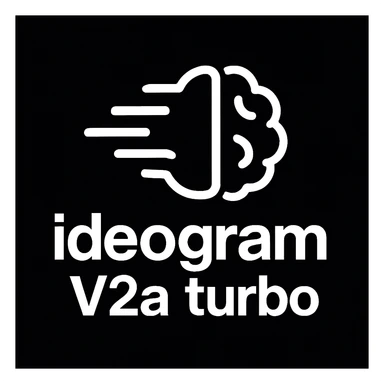 recreate this logo with text of "ideogram V2a turbo", MAKE IT FIT IN SQAURE  sticker