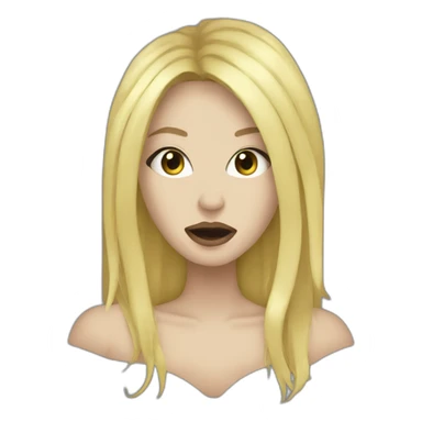 blonde female death metal vocalist sticker