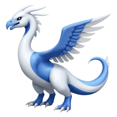 Reshiram-Lugia-Fakémon-hybrid-creature (full body)  sticker