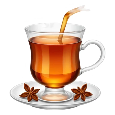 Turkish tea in the turkish tea cup sticker