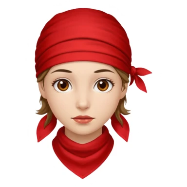 woman with wearing red bandana sticker