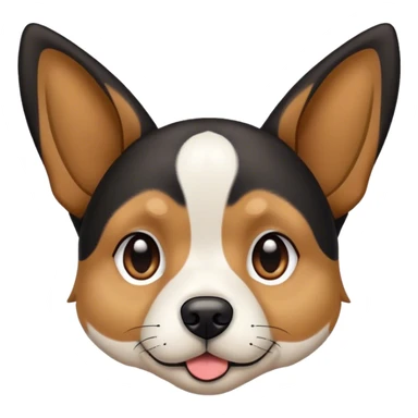Black tan and white dog with pointy ears sticker