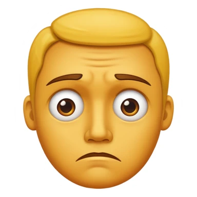 disappointed yellow face  sticker