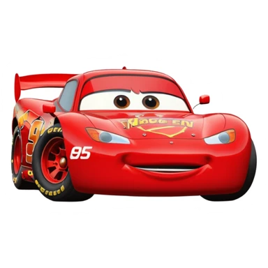 lightning mcqueen with number 95 and look like in film sticker