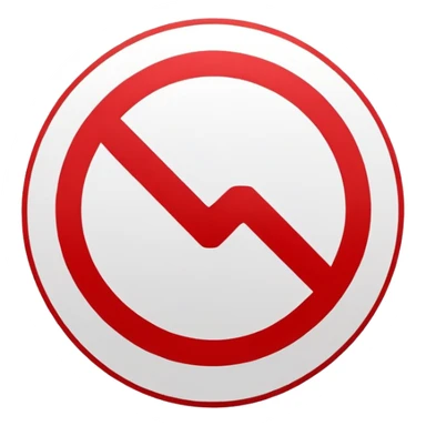 no entry sign with red circle and line sticker