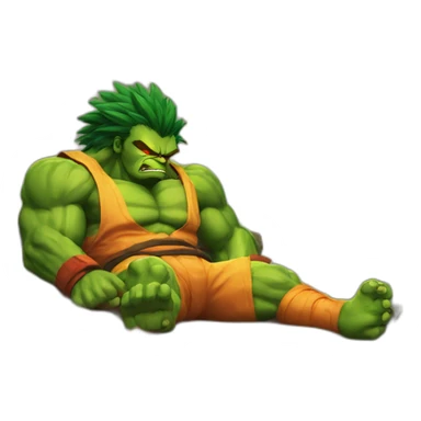 BLANKA STREET FIGHTER SLEEPING sticker