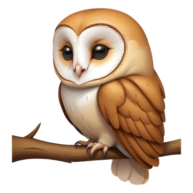 A sleeping barn owl sticker