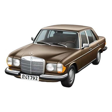 Brown 1970s Mercedes Saloon sticker