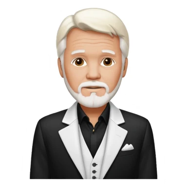 Kenny Rogers with white suit jacket sticker