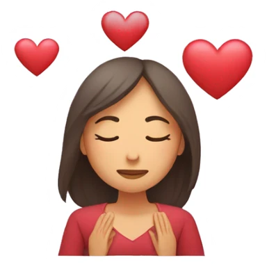 Meditación mujer sosteniendo un corazón   sticker
