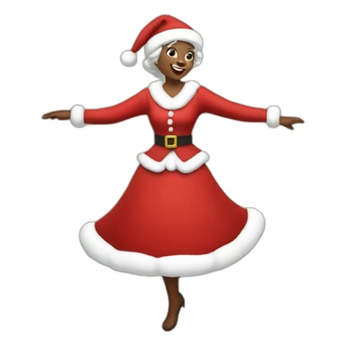 mrs santa claus dancing sticker