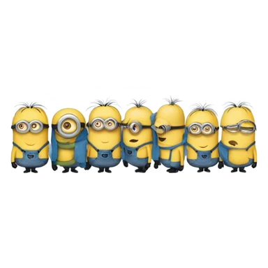 Minions in line sticker