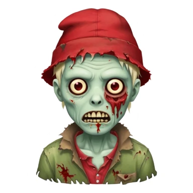 zombie in red hats sticker
