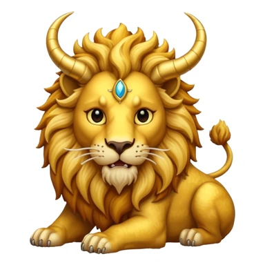 mythical horned lion sticker