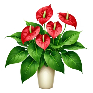big bouquet Anthurium, luxuriant, stem, leaf sticker