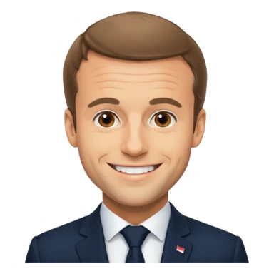 macron qui tire la la,gue sticker