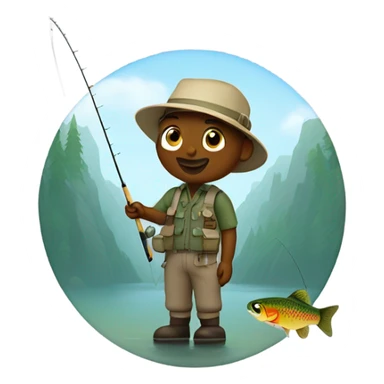 Me fly fishing sticker