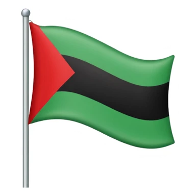 Bandeira vermelho preto e verde listras sticker