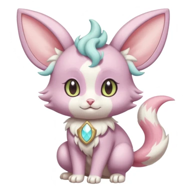  Fey Toony Espurr-Minccino-Skitty-Delcatty-Sprigatito-Purrloin-fusion-hybrid sticker