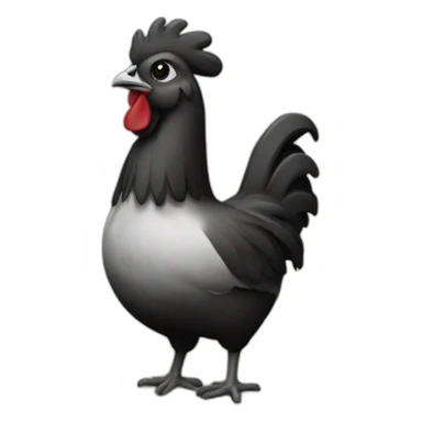 Noir sur un poulet sticker