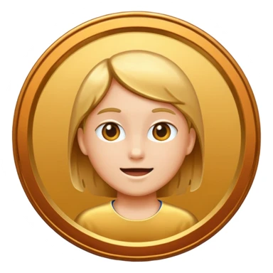 gold medal with no engraved on it sticker