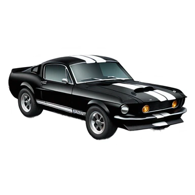 Black Shelby GT 500 sticker