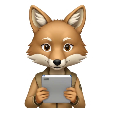 Coyote taking notes  sticker